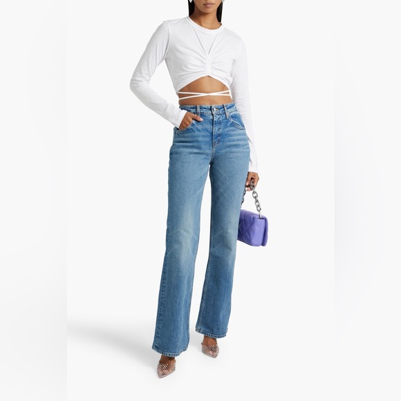 A.L.C. Janie Cropped Ruched Top - Picture 7 of 16